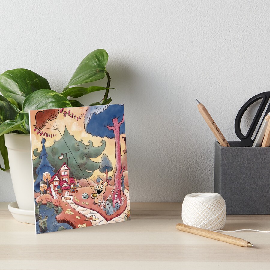 Tobias and Jube: Flying Moustache Art Board Print