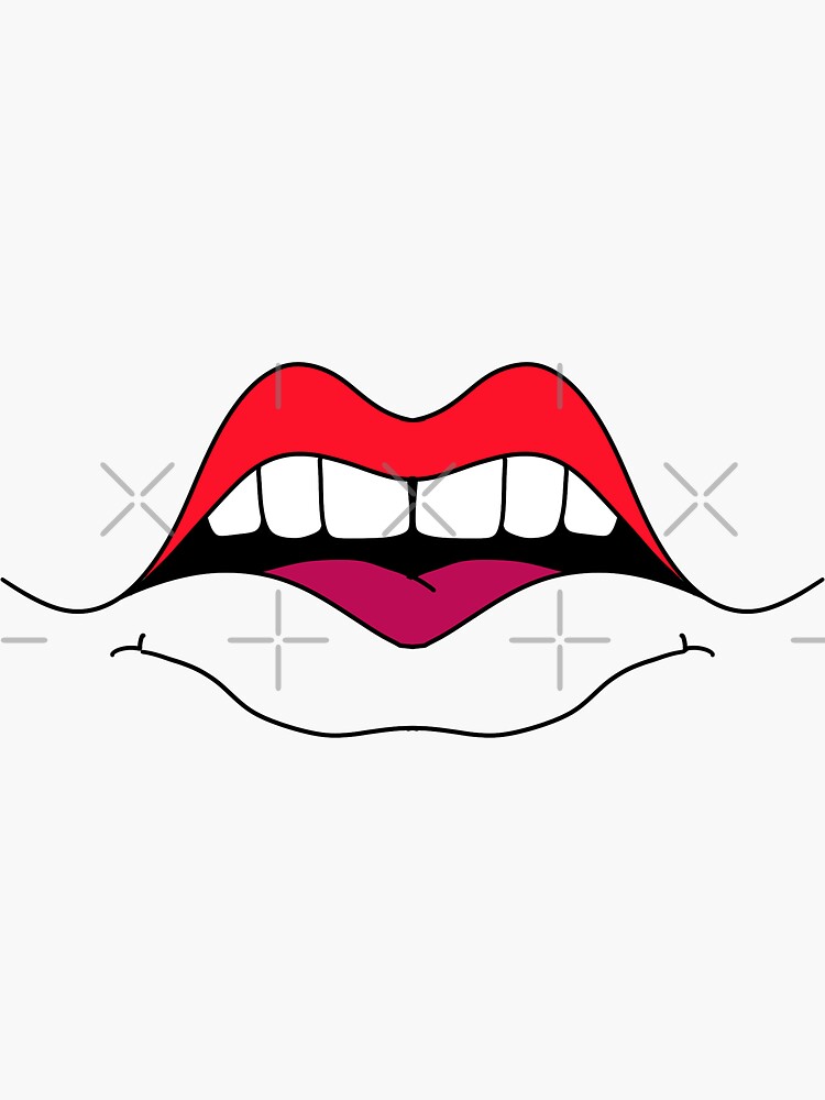 "Cartoon Mouth" Sticker for Sale by Belel25 Redbubble