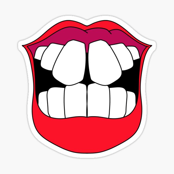 "Cartoon Mouth" Sticker for Sale by Belel25 Redbubble