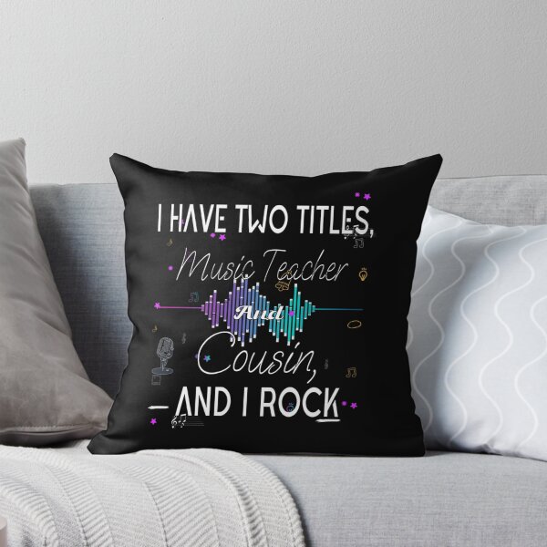 Item preview, I Have Two Titles Music Teacher And Cousin And I Rock Lightweight Sweatshirt designed and sold by ininfa6.