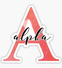 Alpha Sticker: greek letters sorority Sticker