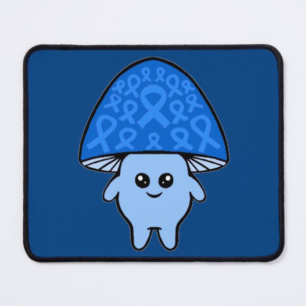 Item preview, Blue Awareness Ribbon Mushroom Man designed and sold by CaitlynConnor.