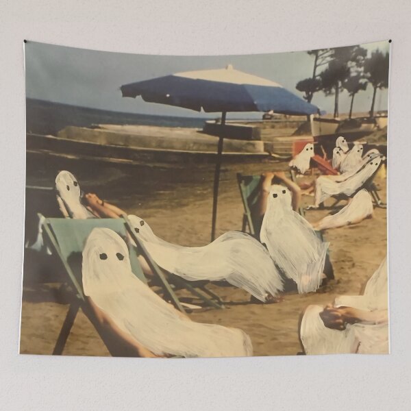 Item preview, Ghost sunbathing by the beach designed and sold by Marco M Churchill.