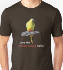 Save the Orange-bellied Parrot items (dark background colours) Unisex T-Shirt