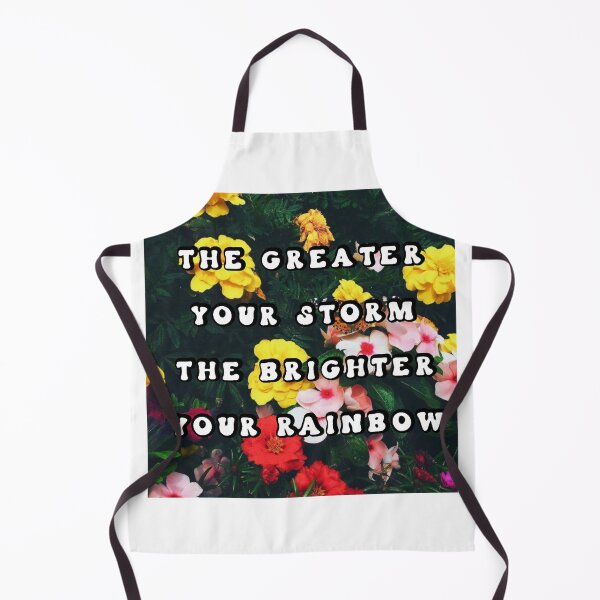 Item preview, The Greater Your Storm, The Brighter Your Rainbow, Colorful Flowers and Butterfly Inspirational Quote Version 3 designed and sold by Lucidesigns.