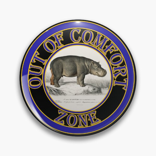 Item preview, 'Out of Comfort Zone' Old Book Chill Hippo - Funny Quotes Designs for T-shirts, stickers and other accessories. designed and sold by Ridiculam Toga.