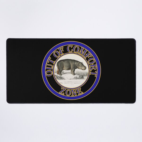 Item preview, 'Out of Comfort Zone' Old Book Chill Hippo - Funny Quotes Designs for T-shirts, stickers and other accessories. designed and sold by Ridiculam Toga.