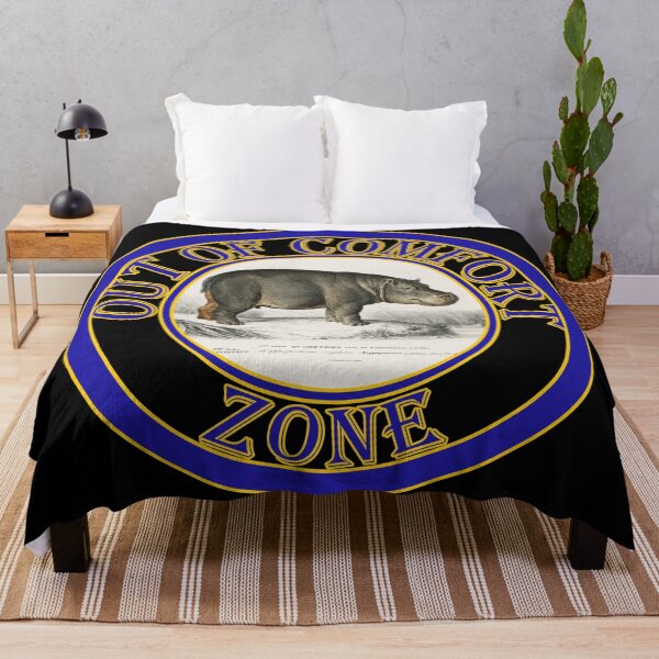 Item preview, 'Out of Comfort Zone' Old Book Chill Hippo - Funny Quotes Designs for T-shirts, stickers and other accessories. designed and sold by Ridiculam Toga.