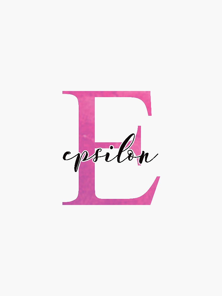 epsilon sticker: greek letter sorority stickers by sampalahnukart