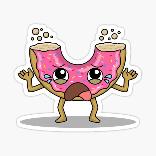 Crying Donut Sticker