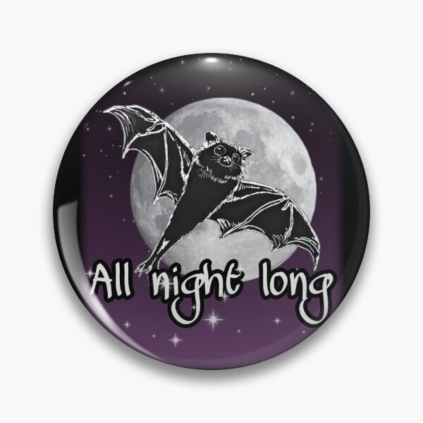 Item preview, purple dusk version | adorable flying bat in night sky with full moon | ink drawing with digital art | nightshift | Halloween cuteness designed and sold by DigitalEurydice.