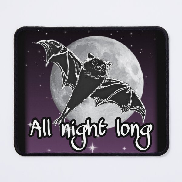 Item preview, purple dusk version | adorable flying bat in night sky with full moon | ink drawing with digital art | nightshift | Halloween cuteness designed and sold by DigitalEurydice.