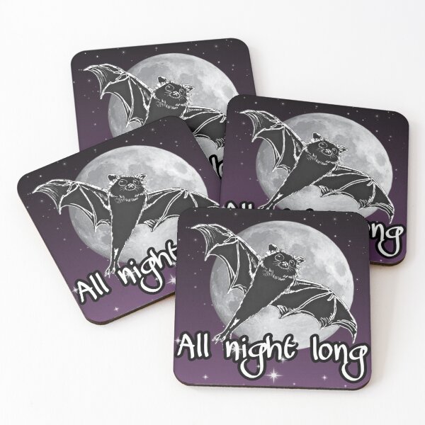 Item preview, purple dusk version | adorable flying bat in night sky with full moon | ink drawing with digital art | nightshift | Halloween cuteness designed and sold by DigitalEurydice.