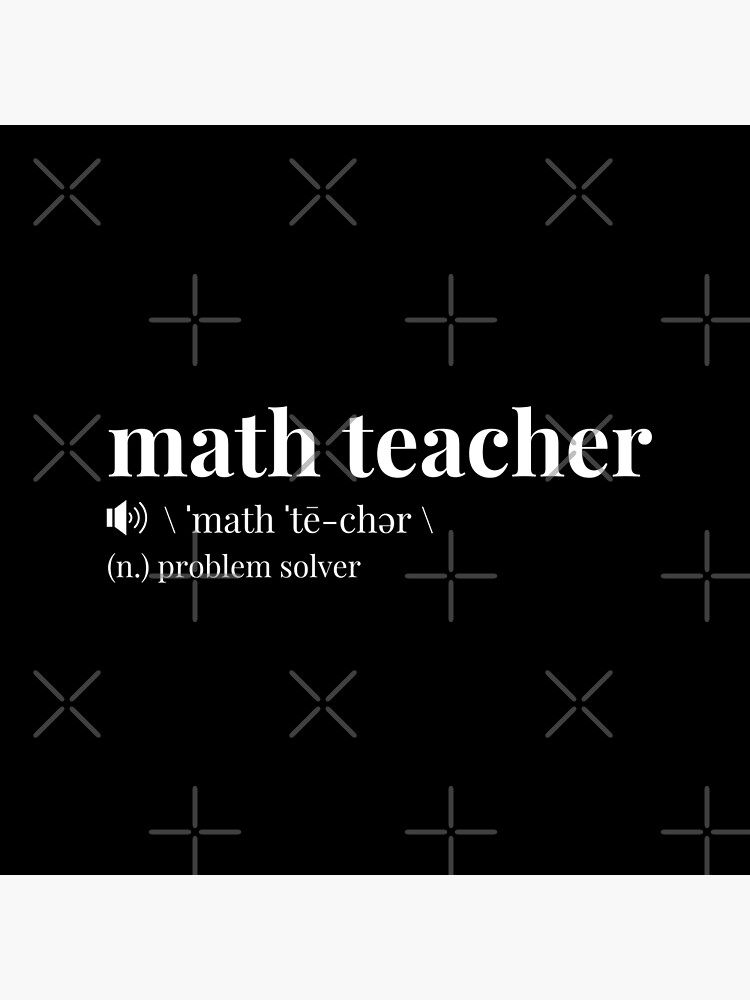 math-teacher-definition-black-poster-for-sale-by-cherietree-redbubble