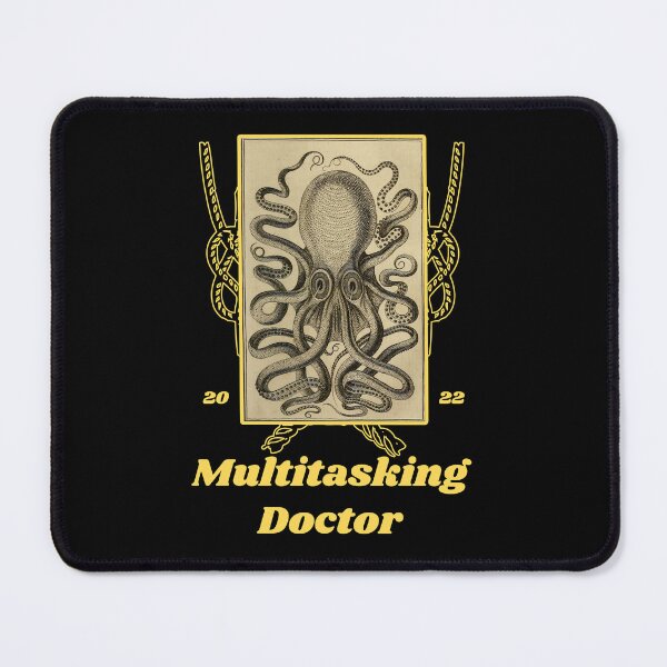 Item preview, 'Multitasking Doctor' Old Book Octopus Graphic - Funny Quotes Designs for T-shirts, stickers and other accessories designed and sold by Ridiculam Toga.