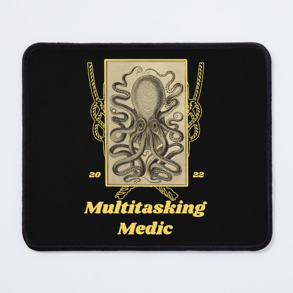 Item preview, 'Multitasking Medic' Old Book Octopus Graphic - Funny Quotes Designs for T-shirts, stickers and other accessories designed and sold by Ridiculam Toga.
