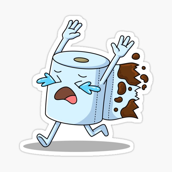 Crying Toilet Paper Sticker