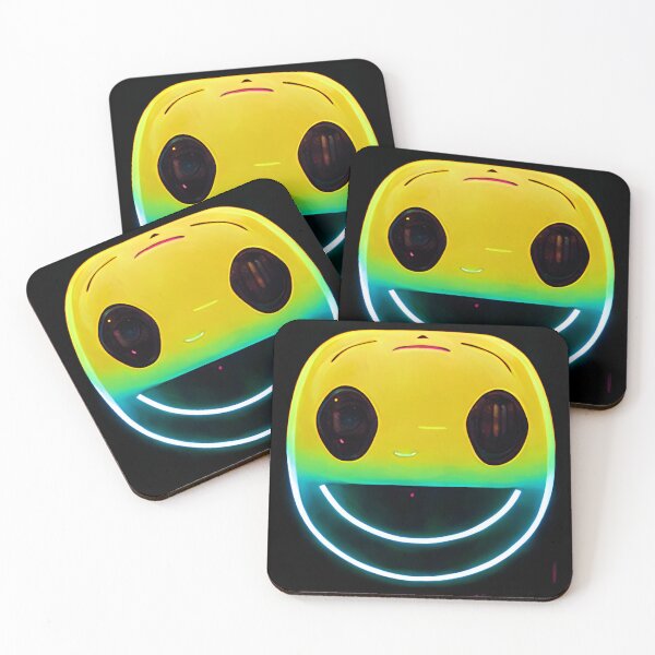 Item preview, Robotic smiley face in neon colors designed and sold by yayor.