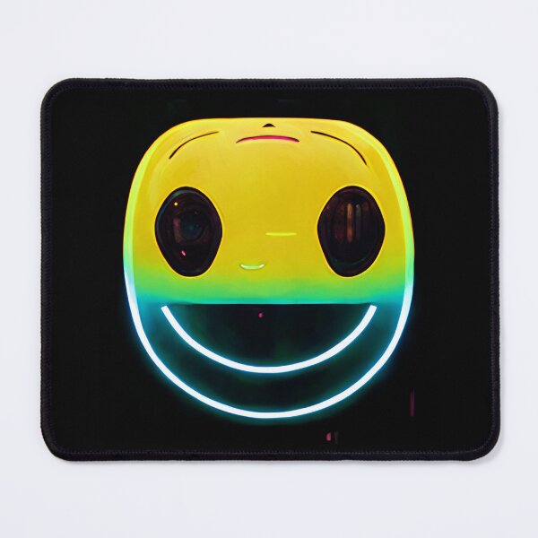 Item preview, Robotic smiley face in neon colors designed and sold by yayor.