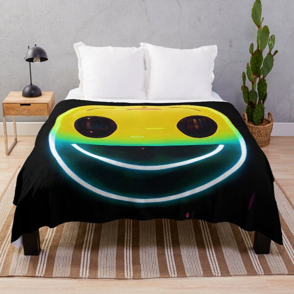 Item preview, Robotic smiley face in neon colors designed and sold by yayor.