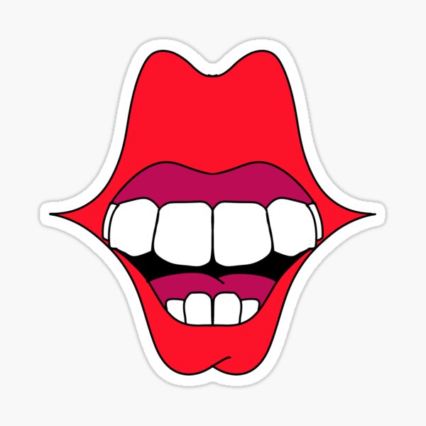 "Cartoon Mouth" Sticker for Sale by Belel25 Redbubble