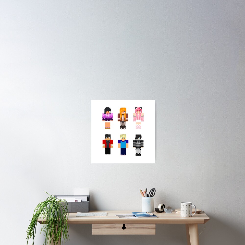 "Aphmau Friend Minecraft skin " Poster for Sale by OTPcode | Redbubble