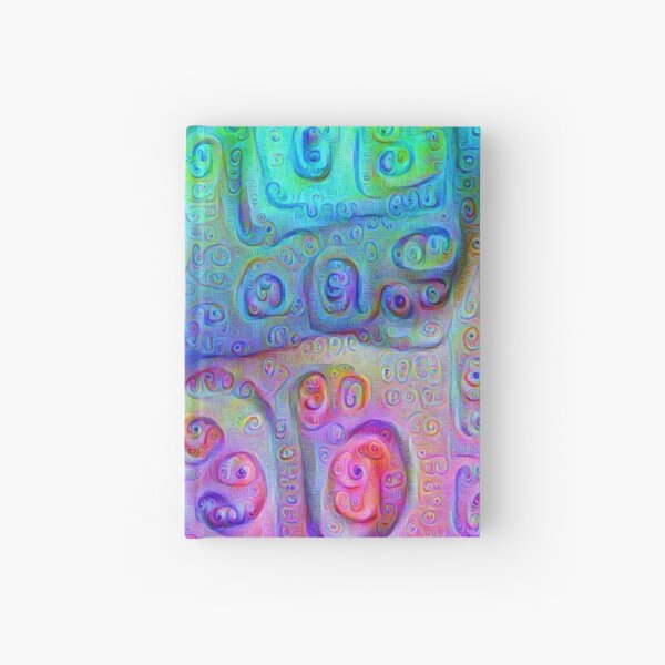 DeepDream Cyan to Magenta Hardcover Journal