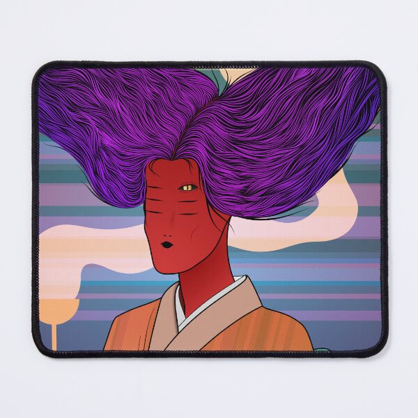 Item preview, Don't disturb my meditation - Japanese monster woman in kimono designed and sold by CalMaArt.