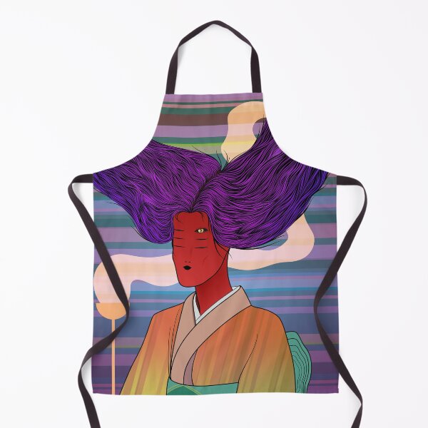 Item preview, Don't disturb my meditation - Japanese monster woman in kimono designed and sold by CalMaArt.