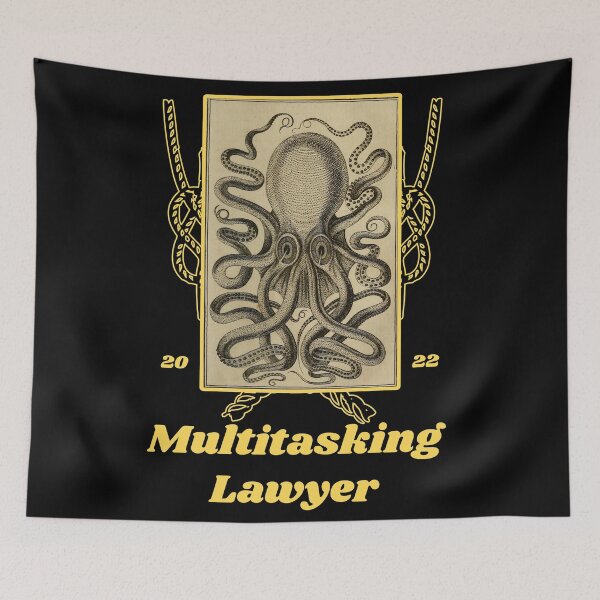 Item preview, 'Multitasking Lawyer' Old Book Octopus Graphic - Funny Quotes Designs for T-shirts, stickers and other accessories designed and sold by Ridiculam Toga.