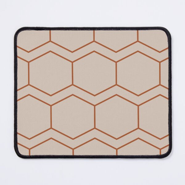 Item preview, Open Honeycomb - Minimalist Geometric Pattern in New Clay Rust Terracotta and Putty designed and sold by kierkegaard.