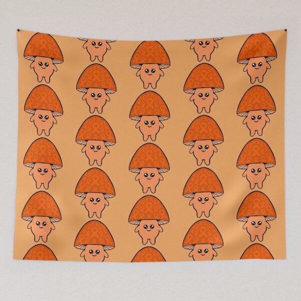 Item preview, Orange Awareness Ribbon Mushroom Man designed and sold by Chronic Illness Awareness Shop.