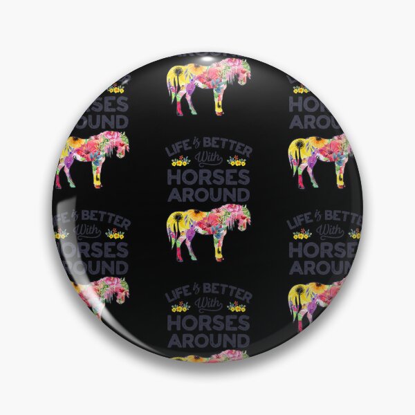 Item preview, Horse Girl Life Is Better With Horses Around Tropical Flower designed and sold by Kevins16.