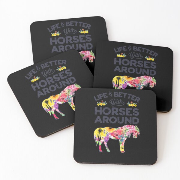 Item preview, Horse Girl Life Is Better With Horses Around Tropical Flower designed and sold by Kevins16.