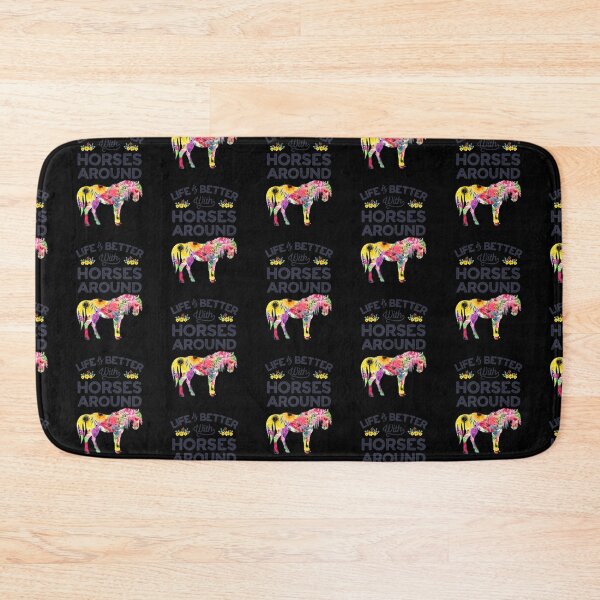 Item preview, Horse Girl Life Is Better With Horses Around Tropical Flower designed and sold by Kevins16.