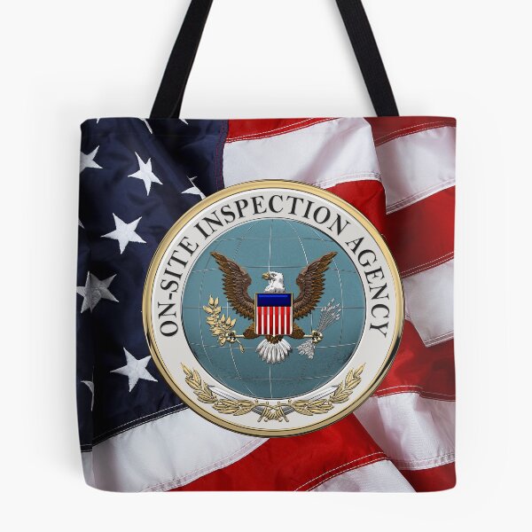 Item preview, On-Site Inspection Agency - OSIA Seal over U.S. Flag designed and sold by Serge Averbukh Art Studio.