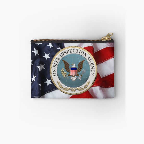 Item preview, On-Site Inspection Agency - OSIA Seal over U.S. Flag designed and sold by Serge Averbukh Art Studio.