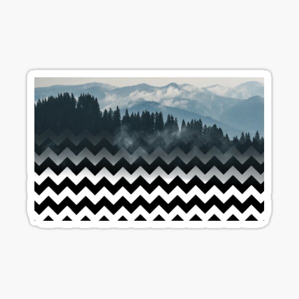 Mountains-Chevron Sticker