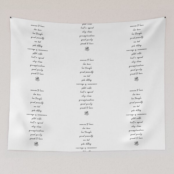 Item preview, List of Best Book Tropes - Bookish - Black designed and sold by StickEmUpp.