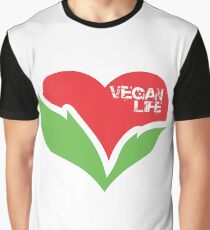 Vegan life heart Graphic T-Shirt