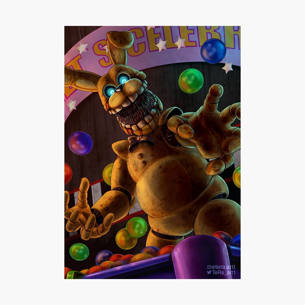 fredbear and springbonnie Art Board Print for Sale by crocoshop