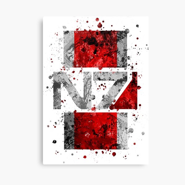 Mass Effect - N7 (Lite) Splatter Canvas Print