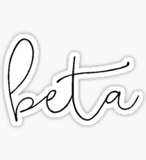 Beta (blk script) Sticker