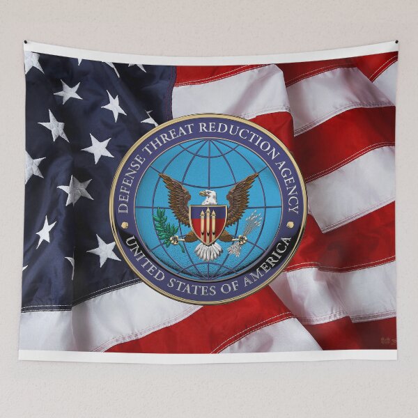 Item preview, Defense Threat Reduction Agency - DTRA Seal over U. S. Flag designed and sold by Serge Averbukh Art Studio.