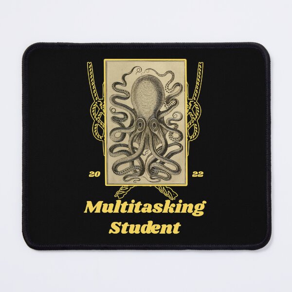 Item preview, 'Multitasking Student' Old Book Octopus Graphic - Funny Quotes Designs for T-shirts, stickers and other accessories designed and sold by Ridiculam Toga.