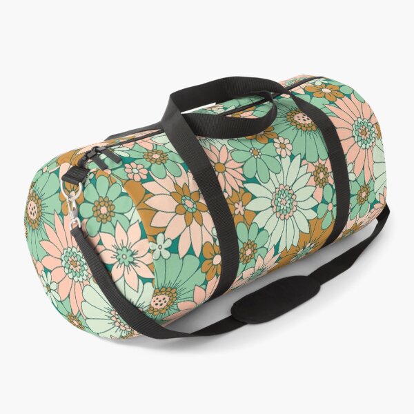 Item preview, Retro Daisies in Blush + Jade designed and sold by latheandquill.
