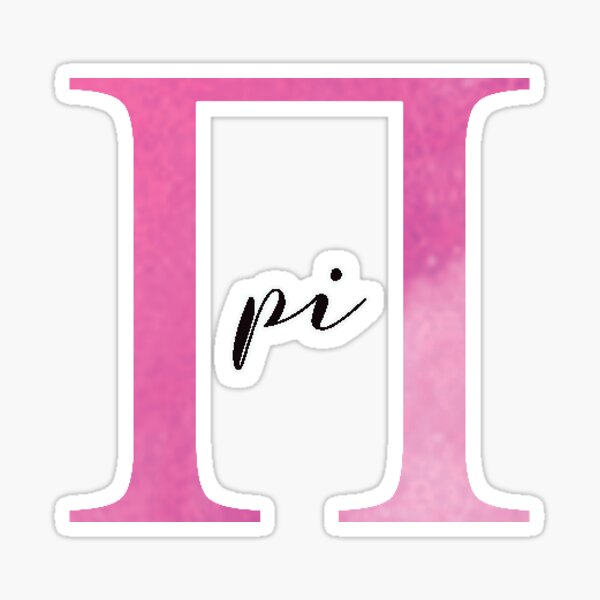 pi sticker: greek letter sorority Sticker