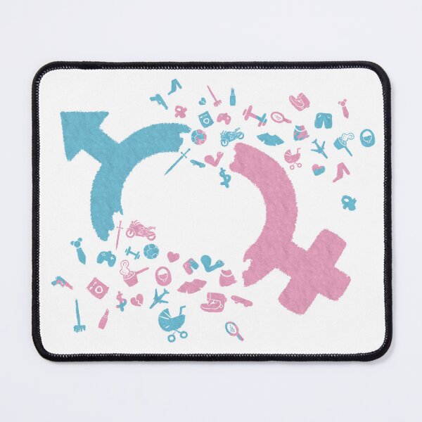 Item preview, Stereotypes Male Female Gender Symbols Pink Blue designed and sold by Ka92.