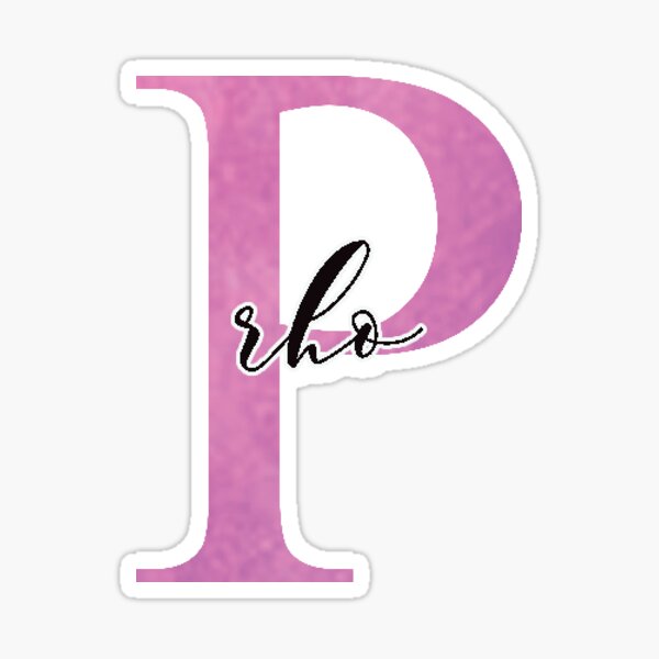 Rho Sticker: Greek letter sorority stickers Sticker