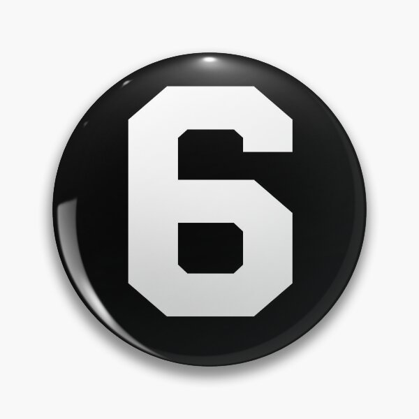Item preview, Number 6, White six, Sports number 6 designed and sold by TheCultStuff.